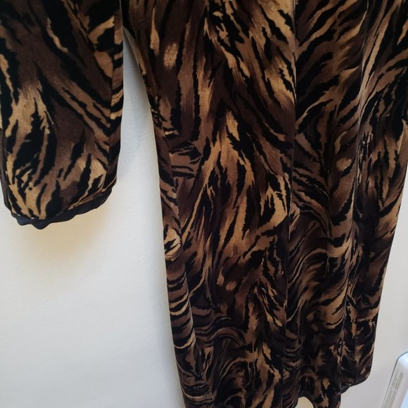 Betsey Johnson Vintage 90s Velvet Tiger Dress - Picture 4 of 7